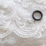 Photo black lace dress accessories