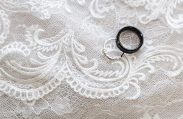 Photo black lace dress accessories